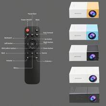 2026升级版便携式迷你投影仪，旅行必备，支持高清/USB/AV/TF卡，适用于家庭影院和室内使用，多种颜色可选，配备美规/英规/欧规电源适配器——助您实现私人影院梦想 - 黑+白 - 查看 11