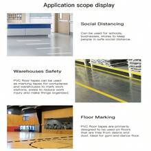 YITAPE 1pc PVC Caution Tape - Black & Yellow Striped Safety Tape - Waterproof, Corrosion Resistant, No Residue, Durable, Suitable For Indoor And Outdoor Use - Yellow - View 8