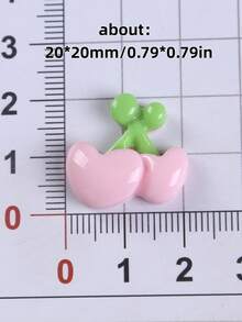 10/30pcs Random Mixed Solid Color Mini Bow, Cherry Cream Resin DIY Phone Case Material, Handmade Hair Accessories, Resin DIY Supplies - Cartoon - View 3