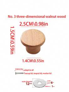 6 szt. akcesoriów do uchwytów do pokrywek dzbanków do herbaty, pasujących do filiżanek, szklanych dzbanków do herbaty, pokrywek ze stali nierdzewnej, uchwytów do dzbanków do mleka, styl japoński, materiał: orzech biały i czarny, w zestawie darmowe śruby - Wielokolorowe - Zobacz 21