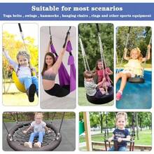 Tree Swing Hanging Kit - 2 PCS Hammock Straps And 4 Hooks - Black - View 6