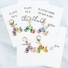 Thank You Card Cute Colorful Keychain Teacher's Day Small Postcard Employee Appreciation Encouragement Blessing Close Friends - 5pcs Mixed Loading - View 11
