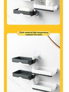 180° Rotating Wall-Mounted Soap Dish - Suction Cup Adhesive, No Drilling Required, Convenient Soap Holder For Bathroom Vanity, Restroom, Rental Shower - Multicolor - View 8