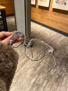 Blue Light Glasses Woman/Men Computer Bluelight Glasses Womens/Mens Half Frame Lens Glasses,Blue Light Glasses Woman Men Safety Glasses Glasses Computer Gaming Glasses Women Cute Light Weight Red Frame Oversized Non Prescription Small Face Square Eye Reduce Eye Fatigue On Computers, TVs, Phones, And Games, Suitable Computer Lense Screen Protector Plain Glasses Lens Glasses Blue Light Light Blocking Glasses Blue Light Glasses Light Glasses Women Men Light Glasses Glasses Women 99 Blue Light Glasses Woman Blue Light Glasses Women/Men, Fashion Round Frame Ray Computer Gaming Glasses Computer Glasses - Anti Eyestrain & Anti - Bạc - Xem 10