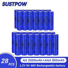 SUSTPOW AA/AAA NI-MH NiMH Rechargeable Battery For Toys/Remote Control/Camera/Shaver Cycle Durability Multi-Section Combination Pack Essential For Home Office - AAA - View 6