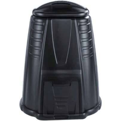 Outdoor Garden Compost Bin 220L, Strata GN332 Cylindrical Composter With Hatch Door