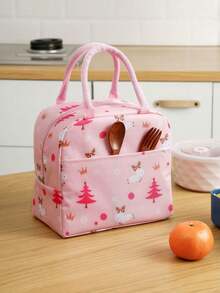 Túi đựng cơm trưa cách nhiệt di động unisex, chống thấm nước, thiết kế dễ thương dày dặn, phù hợp cho học sinh và người lớn, có thể đựng trái cây và cơm trưa, vật dụng cần thiết cho công việc, dã ngoại, đi học, du lịch, hộp đựng cơm giữ lạnh dung tích lớn dành cho nữ và nam, quà tặng dã ngoại cho nữ, đồ dùng cần thiết khi cắm trại. - Nhiều màu - Xem 16