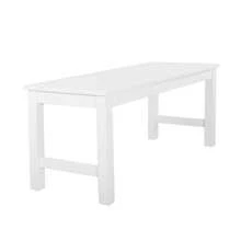 3ft Pine Wood Dining Bench Multi-Purpose Long Bench Hallway Shoe Bench Waiting Room Seating - White - View 8