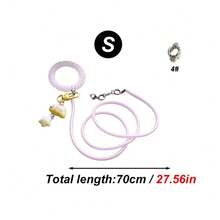 Conjunto de 1 guia de voo super elástica para papagaio com pulseira e pingente de desenho animado fofo, adequada para calopsitas, cacatuas, periquitos e outras aves de exterior, corda retrátil para caminhada de pássaros, sem argola para os pés, adequada para treinamento e soltura de pássaros em todas as estações do ano. - Multicolorido - Ver 26