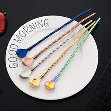 8 piezas de pajitas de metal largas de acero inoxidable con 2 cepillos de limpieza, accesorios para bebidas deé, café, bar, cocina y fiestas - Oro - Ver 4