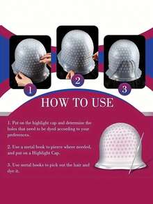 4 peças/5 peças Kit de Ferramentas para Tintura de Cabelo - Ferramentas e Acessórios Profissionais de Penteado, Conjunto Reutilizável de Ferramentas para Tintura de Cabelo com Gancho de Metal e Luvas de Tingimento - Multicolorido - Visão 5