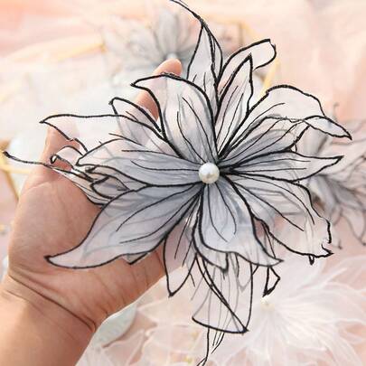 1pc Multi-Layer Lace Floral Patch Applique For DIY Clothing, Headwear Design & Decoration