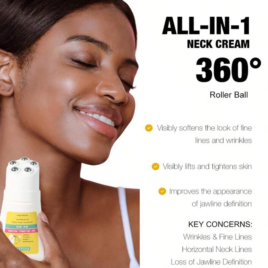 FATAZEN 80克 柔滑修护颈霜，内置按摩头，舒缓颈部干燥，减少细纹，提亮颈部肤色，日常颈部护理，女生必备 - 頸部按摩 - 查看 1