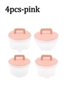 4个可重复使用的煮蛋杯，4种形状的蒸蛋模具，多功能厨房工具，果冻模具，蛋糕和巧克力模具 - 彩色 - 查看 13