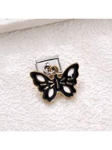 1/5/10pcs Elegant Silver-Tone Zirconia Crystal, Flower, Heart, Animal, Butterfly, Fish Tail Shaped Pendant Modules - Ideal For DIY Bracelets, Gift Giving - Multicolor - View 25