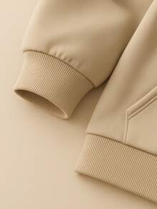 QUICK SILVER Kangaroo Hoodie For Kids, Comfortable Cotton, Various Colors And Sizes - 米色 - 查看 2