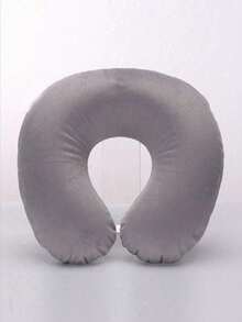 1pc Inflatable Travel Neck Pillow, U-Shaped Airplane Pillow With Snap Soft Cover, Portable Neck Support Cushion For Students And Adults, Neck Support And Cervical Protection For Studying, Car, Office, Travel, And Commuting, Essential For Mail Carriers - Multicolor - View 8