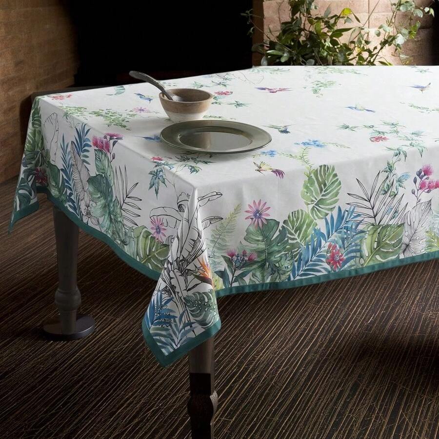 Cotton Tablecloth For Kitchen And Dining Room Use | Ideal For Table Settings, Decorations, And Special Occasions | Perfect For Spring And Summer Events (Square, 54x54 Inches) - Multicolor - View 1