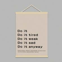 1幅励志帆布墙画 - “采取行动”毅力海报（不含框），适用于家居、办公室、健身房或工作空间装饰，激励人心的墙画，房间装饰，振奋人心的美学装饰 - 彩色 - 查看 14