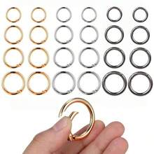 5 Pcs Sturdy Metal Spring O Ring Carabiner Round Push Button Keychain Clips For Handbags Wallets Crafts - Multicolor - View 1