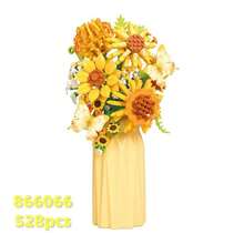 300+Pcs Wooden Flower Vase Bouquet Decor, Handmade DIY Assembly Vintage High-Quality Home Decor, Teacher's Day, Back To School, Graduation, Mother's Day, Valentine's Day, Father's Day, New Year, Spring, Christmas Gift - Multicolor - View 13