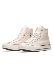 Converse Giày Chuck Taylor All-Star 70 Hi Parchment Classic High-Top bằng vải canvas, mũi giày bằng cao su bền chắc 162053C - Giấy da/Garnet/Egret - Xem 2