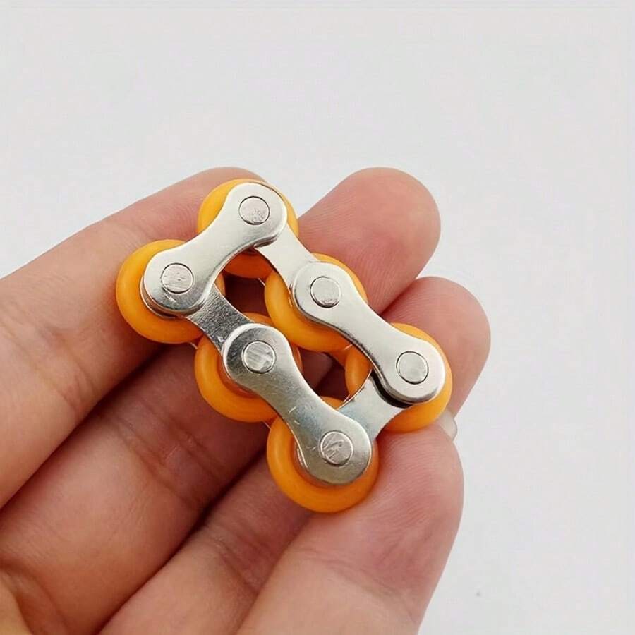 1个（颜色随机）六面减压玩具，金属钥匙扣，便携式减压玩具