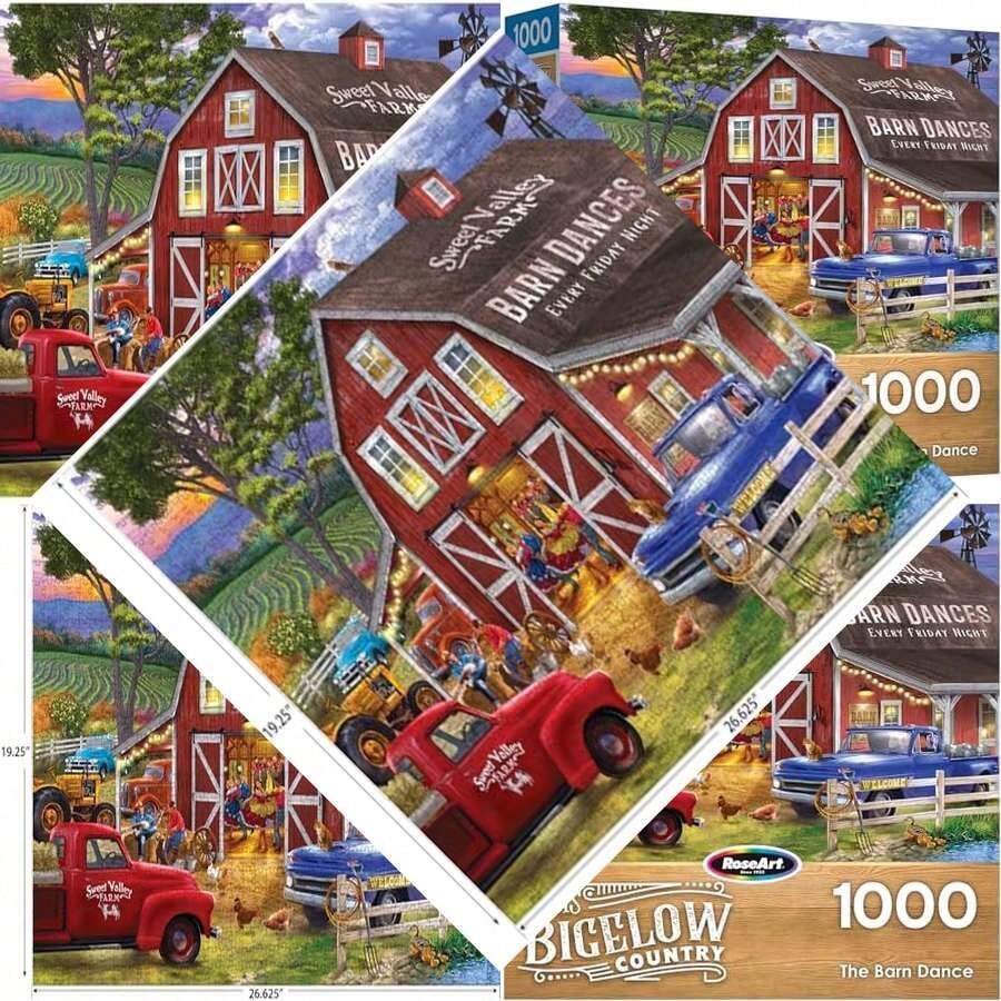 RoseArt - Chris Bigelow - The Barn Dance - Rompecabezas de 1000 Piezas para Adultos - ‎multicolor - Ver 1