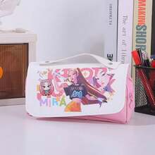 Large Capacity Cartoon Pencil Case, Magic Girl Hunting Group, Student Pencil Box & Storage Bag