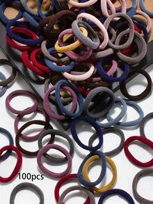 119/100/10/6/3pcs Morandi Color Hair Accessories Set, High Elasticity Hair Ties, Minimalist Vintage Fashion, Large Asymmetric Hair Clips - Suitable For Girls And Women, Daily School, Dating, Vacation - Multicolor - View 22