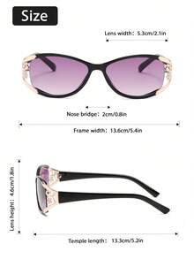زوج نظارات شمسية بيضاوية مخصصة عصرية رقيقة للنساء مناسبة للقيادة والصيد والتخييم والأنشطة الخارجية والمناسبات الموسيقية والمواعيد، إكسسوارات موضة مناسبة لجميع أشكال الوجه - متعدد الألوان - مشاهدة 5