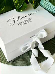 1pc-Custom Name Gift Box, Personalized Custom Text Wedding Gift Box, Personalized Magnetic Folding Storage Box, Bridesmaid Gift Box, Personalized Wedding Gift Box With Bridesmaid Gift Box And Design Your Own Birthday Empty Gift Box, Mother's Day, Birthday