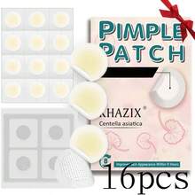 16片装面部遮瑕贴，祛痘贴，遮盖瑕疵和痘疤，不含化学成分，男女通用 - 圓形 - 查看 4