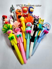 1支/11支装创意互动拳击笔，爆炸嘴设计，1.0mm黑色墨水笔芯，减压圆珠笔，趣味解压笔，生日、圣诞节礼物 - 独特礼物 - 彩色 - 查看 20