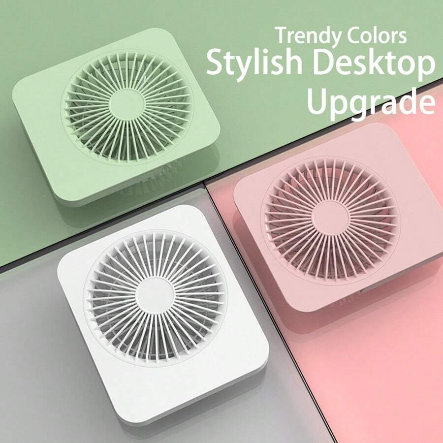 GICOOK Portable USB Powered Desktop Fan, Super Quiet 5 Speeds Adjustable 180° Foldable Design, Cord Control Switch, Suitable For Home, Office, Travel, Multi-Functional Cooling Device, Lightweight Cooling Fan