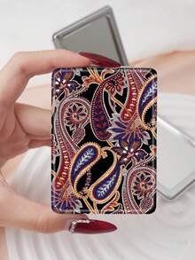 1 chiếc gương trang điểm nhỏ gọn kiểu Bohemian họa tiết hoa, có thể gập lại, nhẹ, mỏng, tiện dụng, chất liệu da PU bền, phù hợp cho nhiều dịp như du lịch, tiệc tùng, công sở, trường học, phù hợp cho mọi lứa tuổi. - Nhiều màu - Xem 17