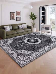 1pc Bohemian Style Large Area Rug, New Faux Wool Washable Bottom Indoor Carpet, Living Room Rug, Sofa Rug, Bedroom Rug, Bedside Anti-Slip Mat, Dining Room Kitchen Rug, Office Chair Pad, Entryway Doormat, Outdoor Picnic Mat, Outdoor Camping Blanket - Multicolor-1 - View 6