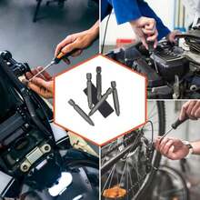 6Pcs 50mm JIS Screwdriver Bit Set With Magnetic Tip,1\/4 Hex Shank, S2 Alloy Steel &Amp; 6-Hole Storage Strip-Erfect For Japanese Motorcycles, Cars,Bicycle &Amp; Equipment (JIS #2x6) - ColorC - 查看 8