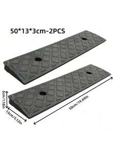 2pcs Wheelchair & Pet Ramp - Heavy Duty Threshold Ramp, Non-Slip Lightweight Portable Aluminum Assistive Device, For Outdoor Use