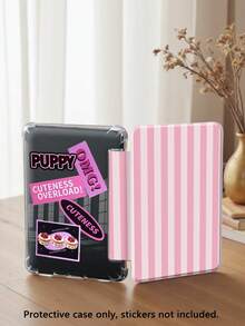 粉色条纹 iPad 保护套，兼容 iPad Air 4/5 (10.9 英寸)、iPad 7/8/9 (10.2 英寸)，带 Apple Pencil 插槽，也适用于 Tab S6 (10.4 英寸)、Tab A7 Lite (8.7 英寸)，皮革保护套，适合返校季、情人节、新年等场合。 - 彩色 - 查看 7