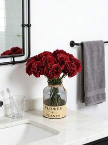 3支仿真康乃馨 - 非常适合母亲节、婚礼、情人节装饰，也可用于家居卧室、厨房、客厅、阳台、房间装饰和家居装饰。 - 紅色 - 查看 8