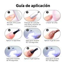 Pack de tres botellas de gel de esmalte de uñas de diferentes colores (15 ml cada una) con una fórmula de larga duración de calidad profesional, compatible con lámparas UV y LED. Proporciona un acabado brillante y firme, ideal para manicura avanzada en el entorno del hogar. Producto especialmente recomendado para adolescentes y adultos interesados en el cuidado de las uñas. También es una gran opción de regalo Cherimoya - Multicolor - Ver 10