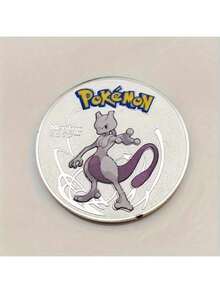 pokemon Monedas de metal de Pokémon, monedas de metal de Pikachu, Charizard, Mewtwo, Pikachu, tarjetas de colección de juego redondas, juguetes de anime - Multicolor - Ver 19