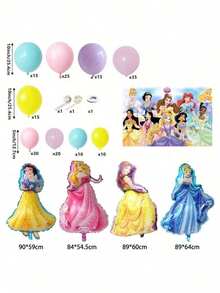 180 piezas Juego de globos, adecuado para decoración de fiesta de cumpleaños infantil, fiesta temática - Multicolor - Ver 4