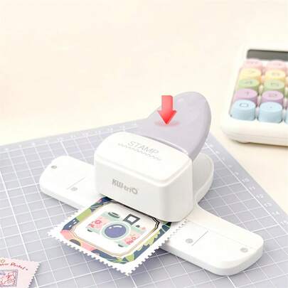 1 pièce Machine à gaufrage de bord de tampon fait main Artisanat DIY, tapis de travail à grille, gaufrage de bord de fleur de planner, design intéressant, plastique ABS durable, cadeau parfait pour l'anniversaire et les fêtes, la rentrée, le bureau et la maison