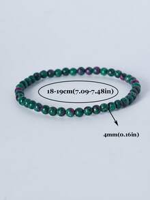 1pc 4mm Mini Energy Stone Charm Bracelet, Natural Stone Layered Bracelet, Agate Beads Yoga Healing Bracelet Jewelry For Women Men Best Friend Gift, Festival Gifts - Multicolor - View 65