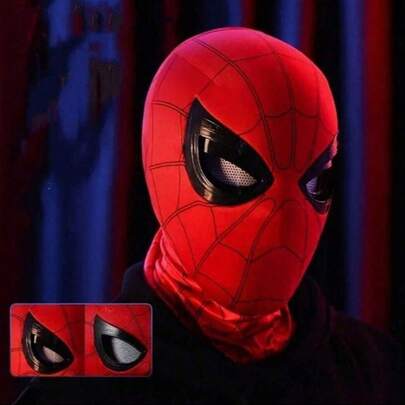 1 pieza Máscara oficial con licencia de Spider-Man - Perfecta para Halloween y cosplay, material de poliéster duradero, regalo ideal para el Día de San Valentín, Año Nuevo, Navidad, adecuado para hombres
