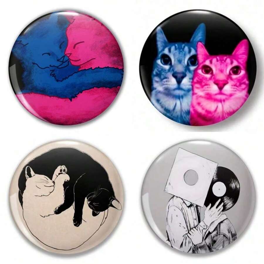 Interesting Pattern Badge Brooch, Women's Lapel Pin Brooch, Bag Pendant, Fashion Accessory, Fun Gift For Friends, Family, Teachers And Classmates - Multicolor - View 1