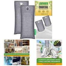 Natural Shoe Deodorizer, 6 Pack Odor Eliminator, Freshener, More Effective Than Sneaker Deodorizer Balls And Spray, Moisture Absorbers, Shoes Smell Remover - 2 Pack - View 1