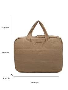 1pc Unisex Solid Color Laptop Bag, Fits 15-Inch And Below Laptops & Tablets, With Luggage Strap, Suitable For Daily Commute, Travel, And Business Trips - Multicolor - View 12